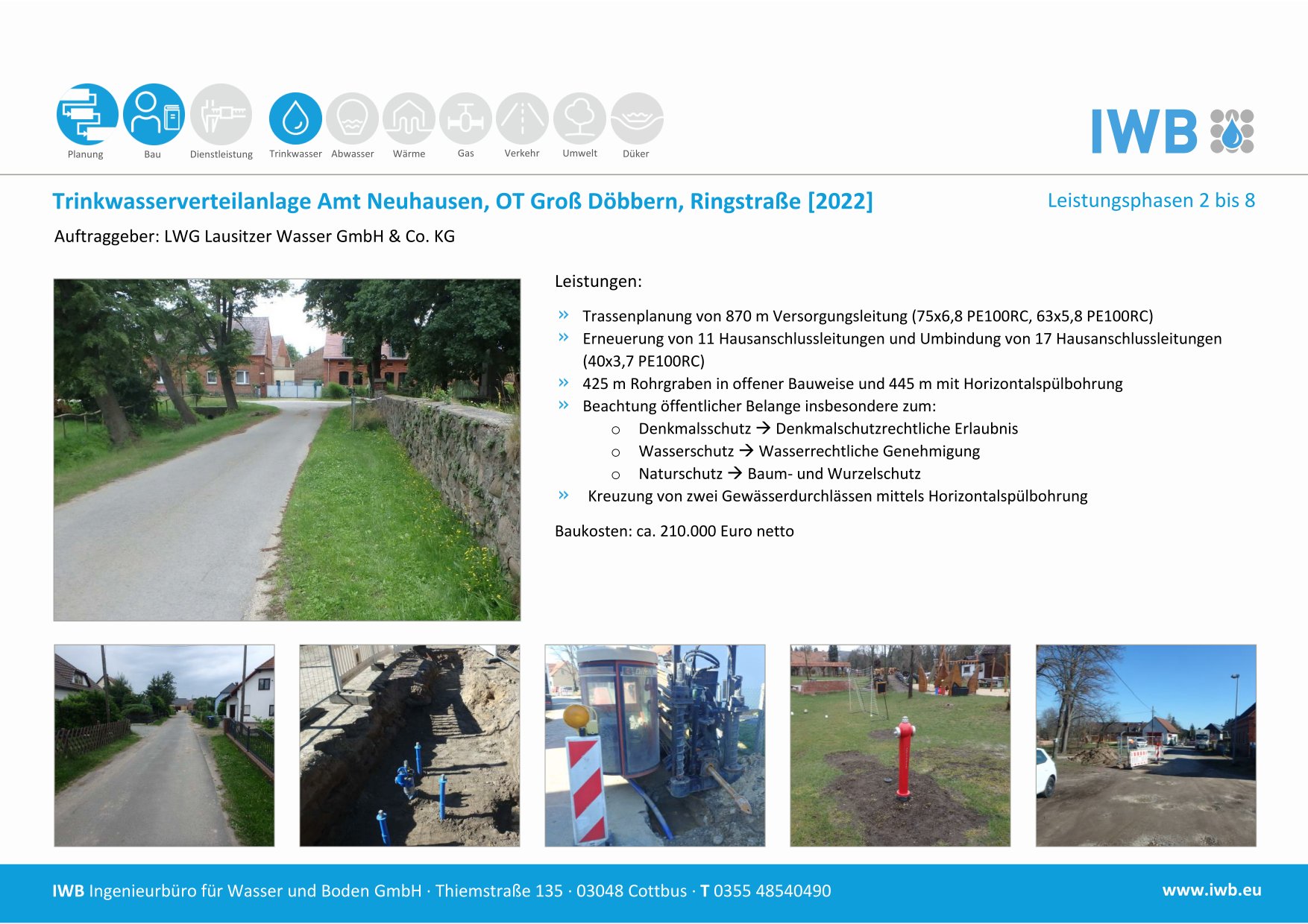 Trinkwasserverteilanlage Amt Neuhausen, OT Groß Döbbern, Ringstraße - LWG [2022] 